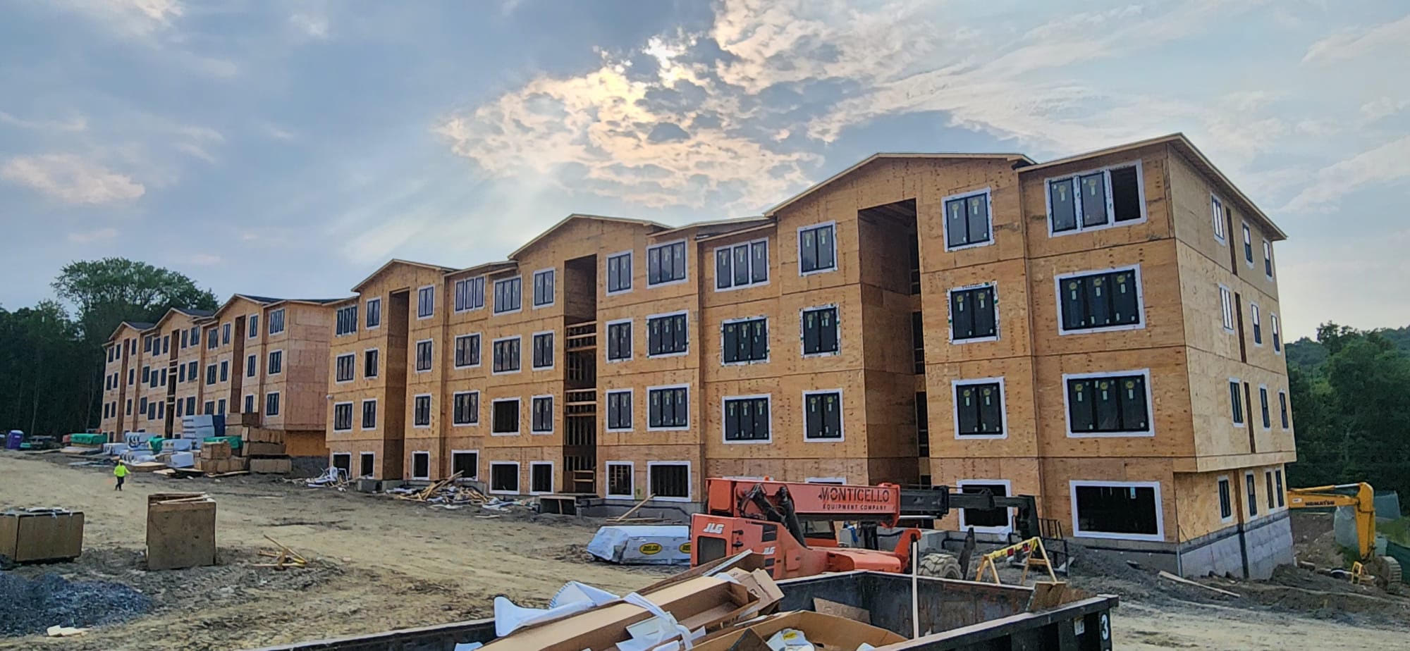 Multi-unit building framing project by JSE Construction